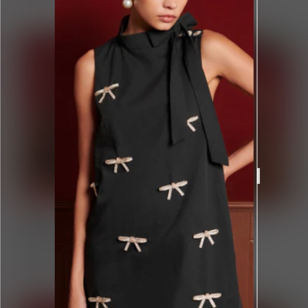 Sister Jane Black and Tan Sleeveless Sheath Dress